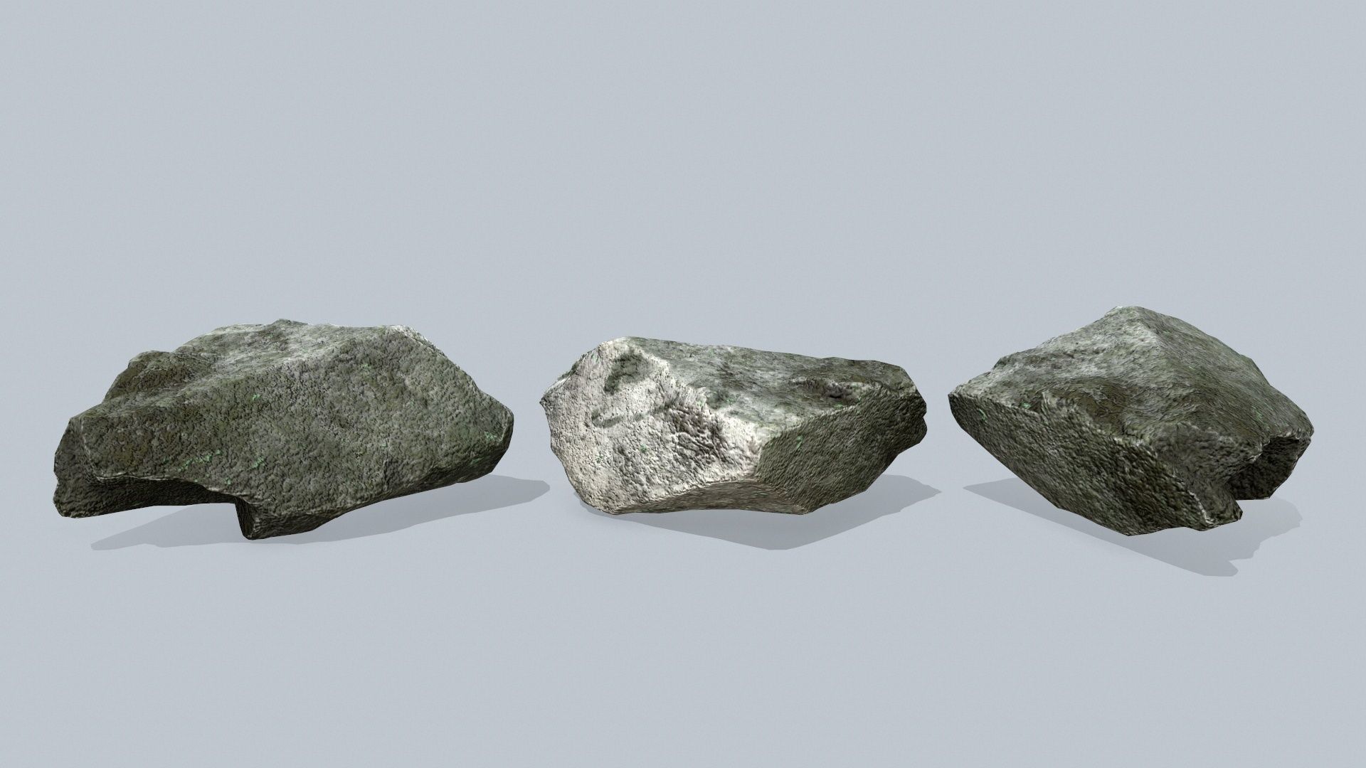cliff rocks  Low-poly 3D model_12