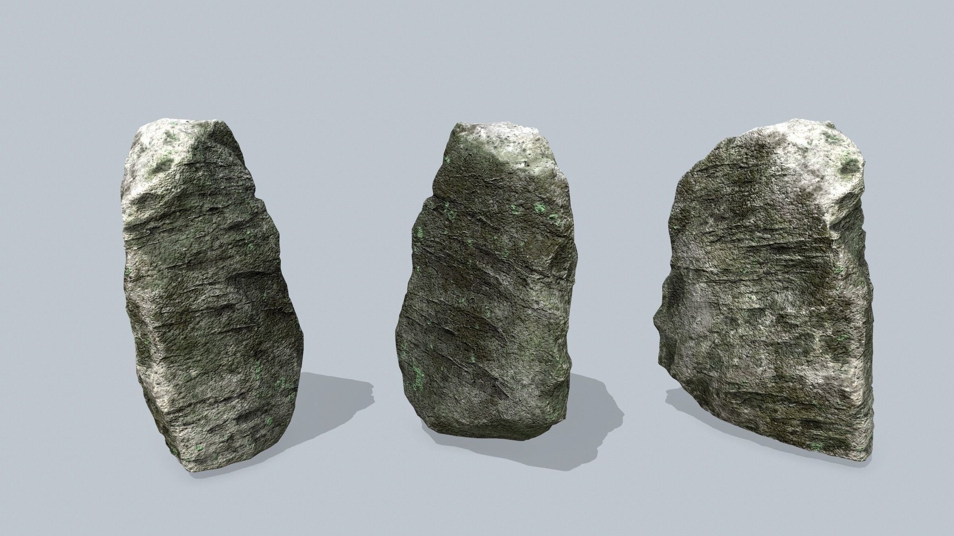 cliff rocks  Low-poly 3D model_8
