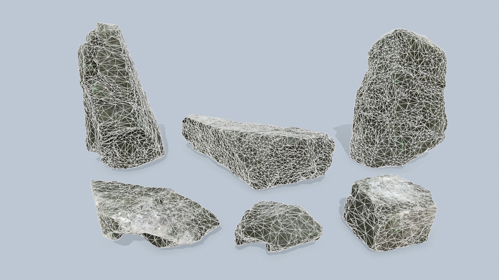 cliff rocks  Low-poly 3D model_13