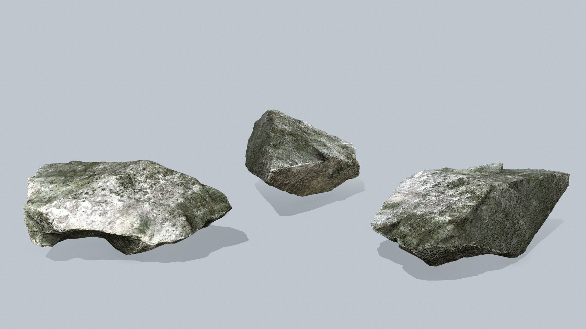 cliff rocks  Low-poly 3D model_9