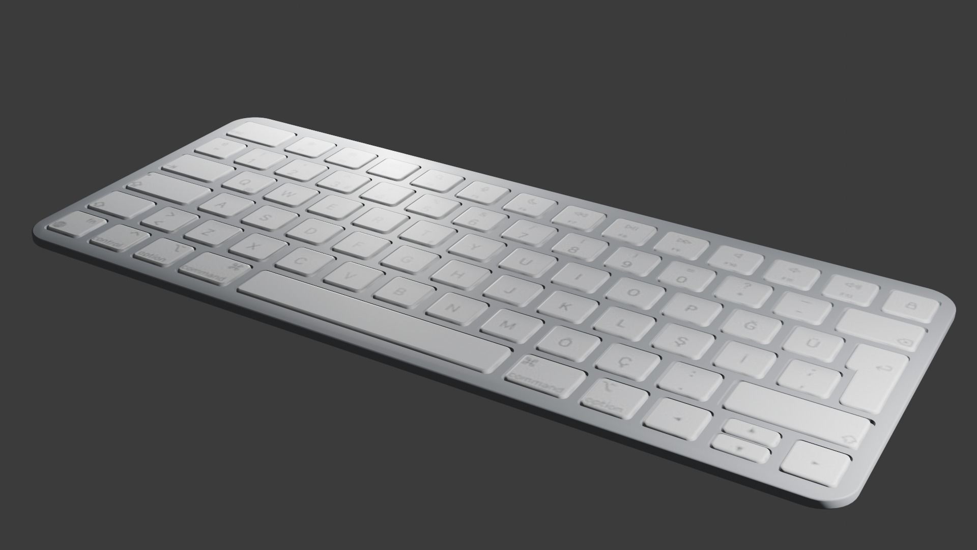 Modern Keyboard 3D model_4