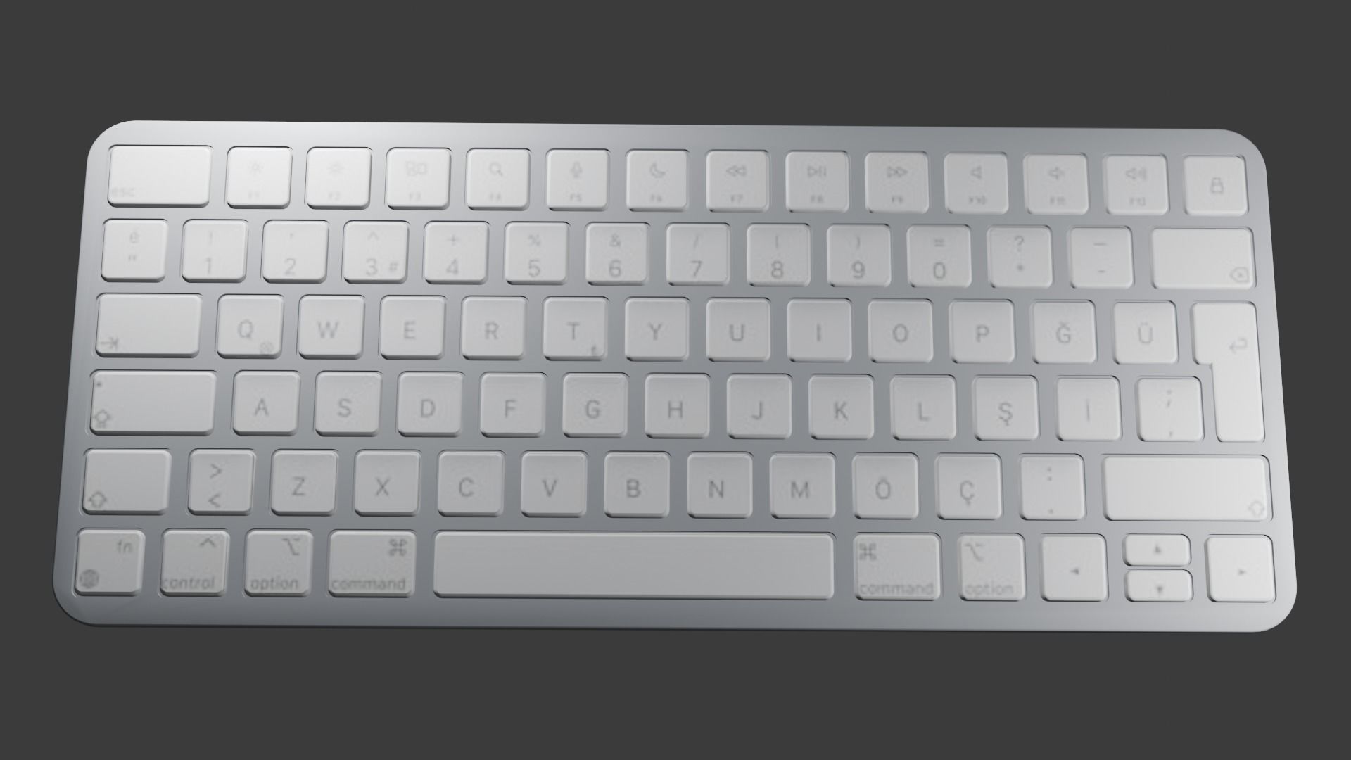 Modern Keyboard 3D model_3