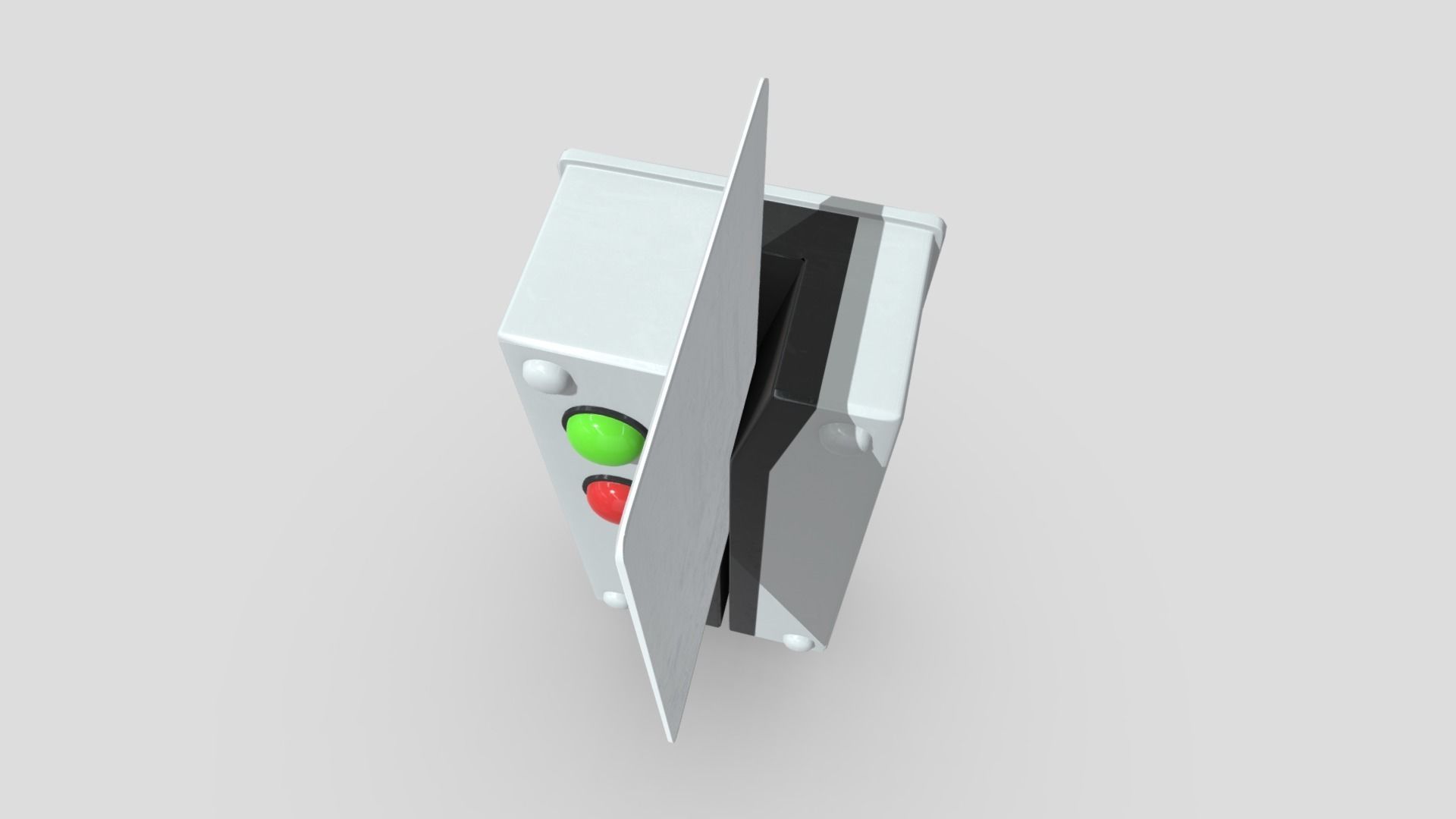 Card Reader Door Lock Low-poly 3D model_7