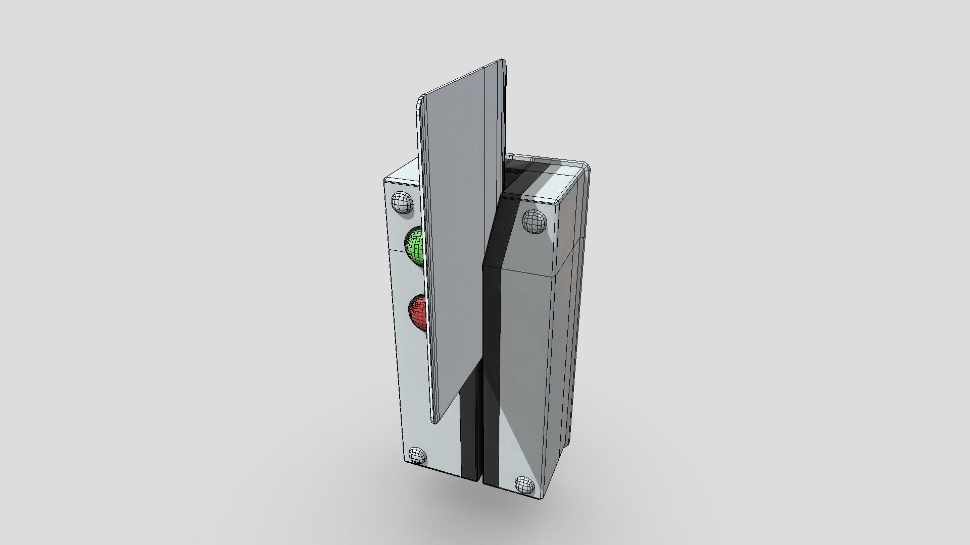 Card Reader Door Lock Low-poly 3D model_6