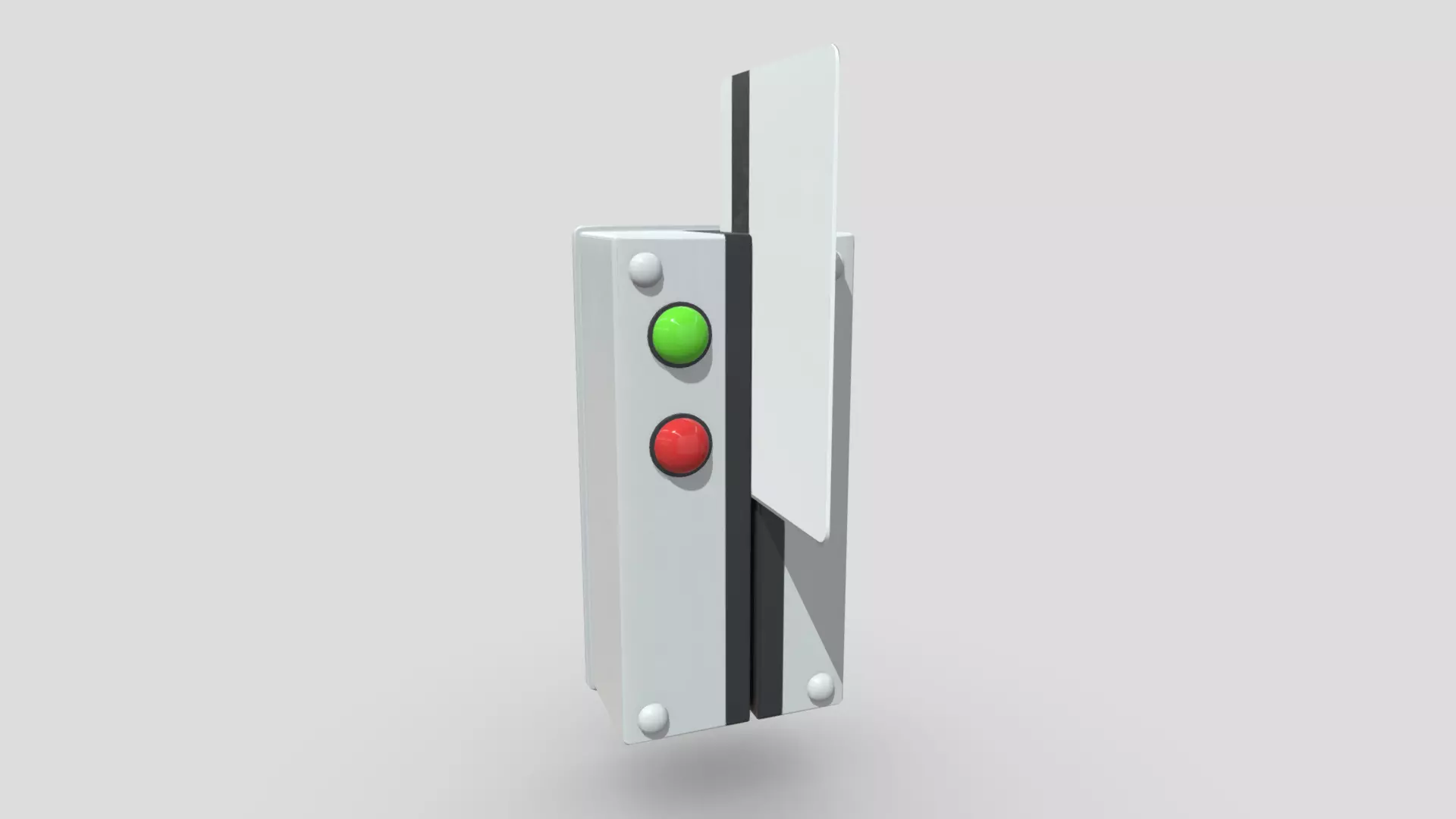 Card Reader Door Lock Low-poly 3D model_0
