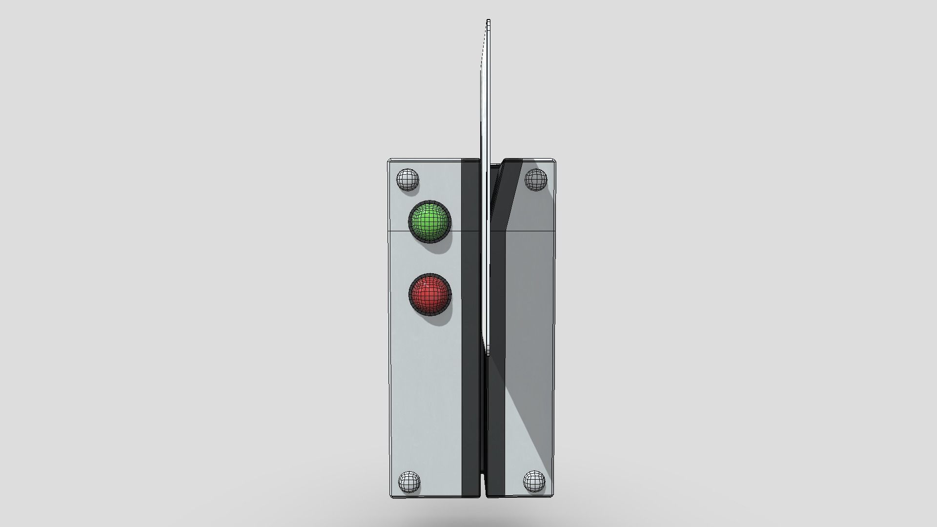 Card Reader Door Lock Low-poly 3D model_4