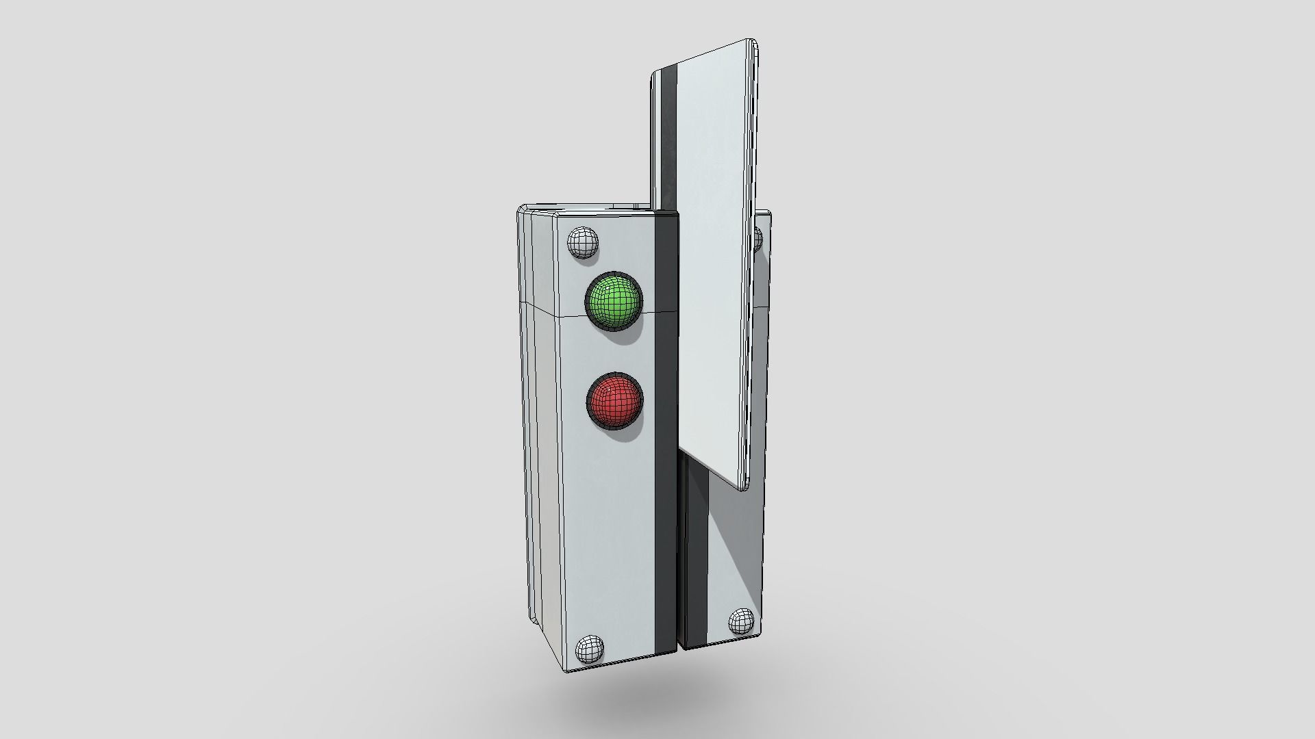Card Reader Door Lock Low-poly 3D model_2