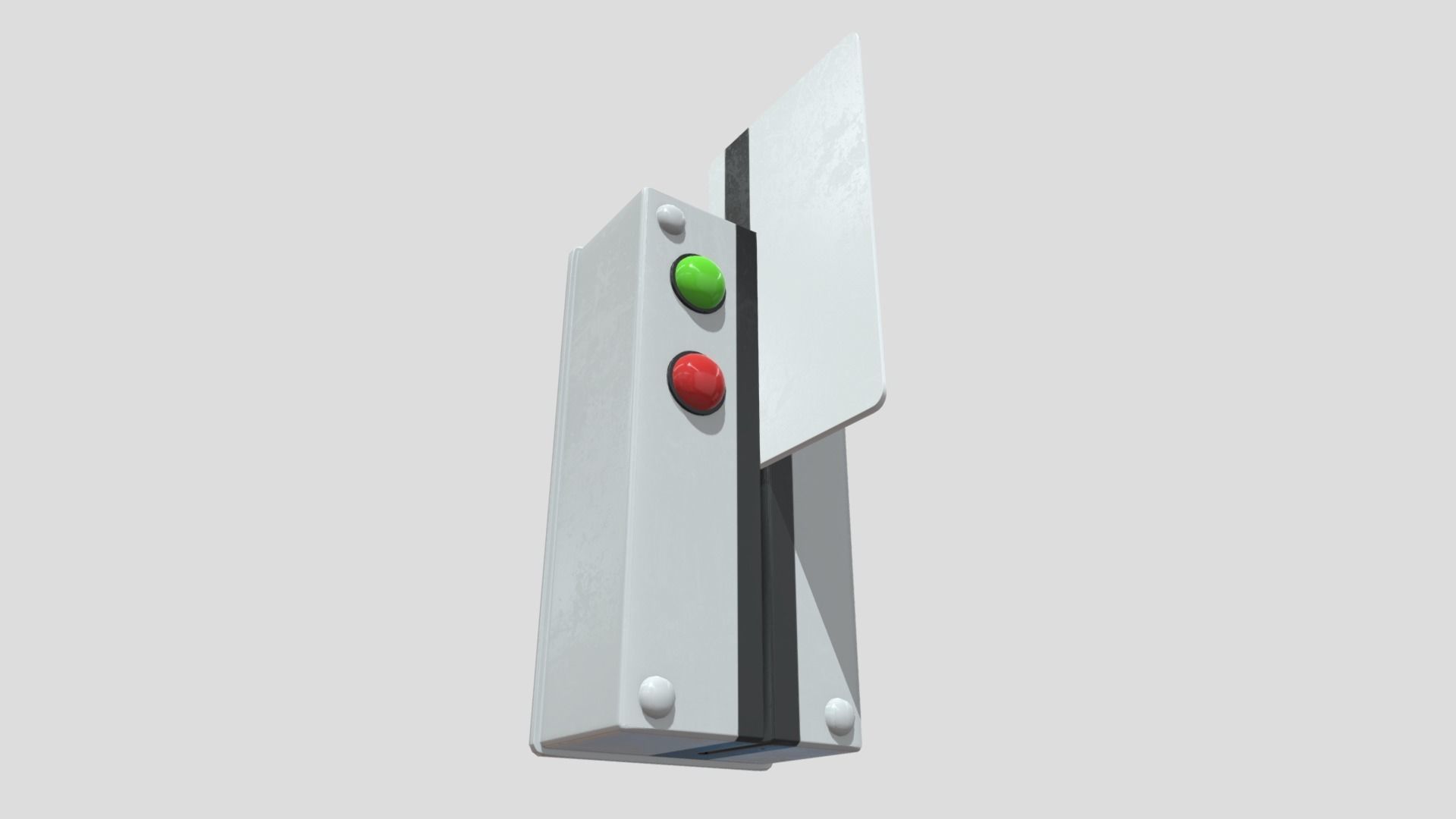 Card Reader Door Lock Low-poly 3D model_9