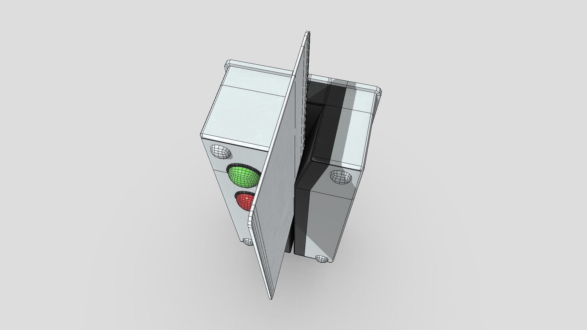 Card Reader Door Lock Low-poly 3D model_8