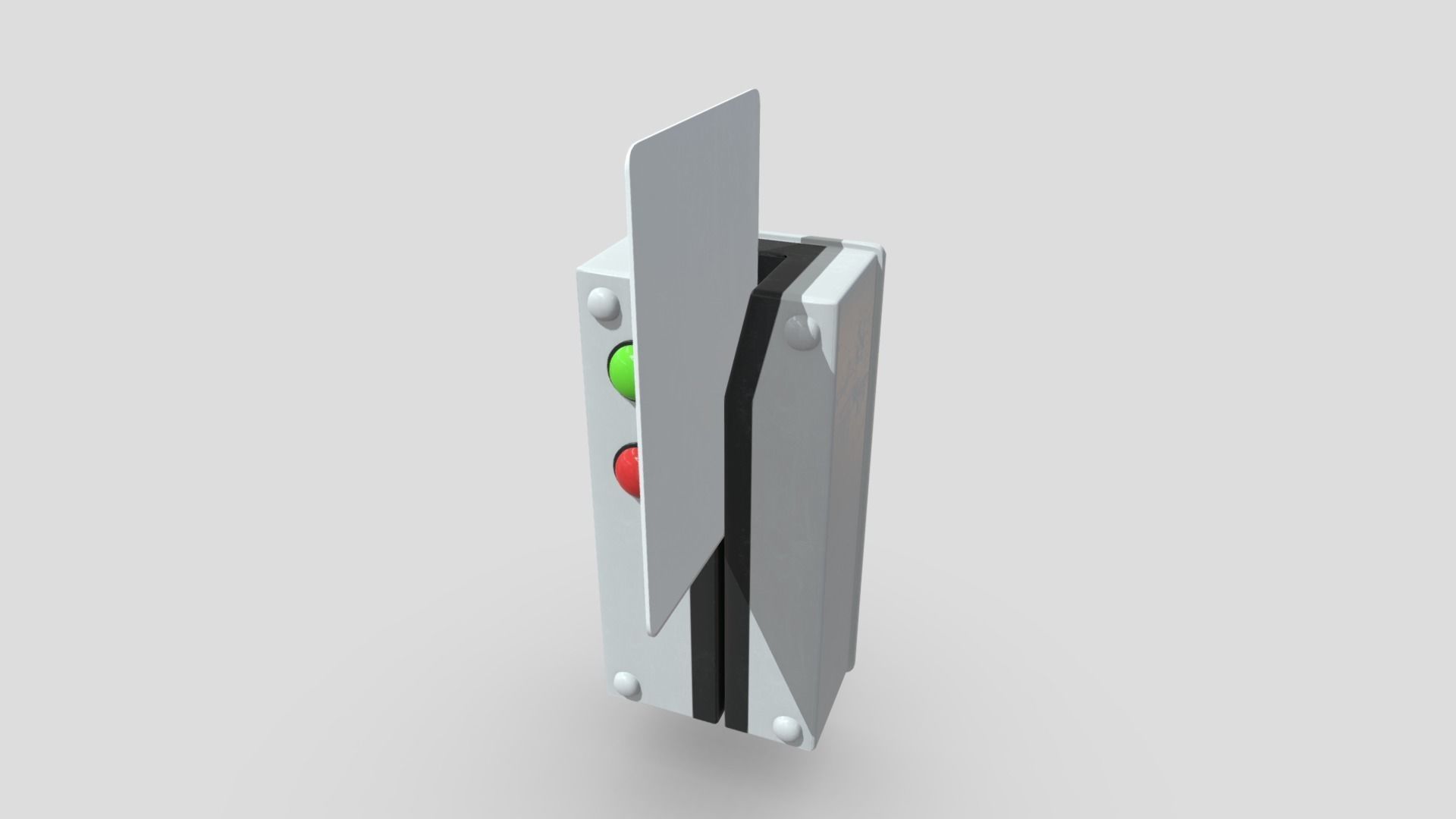 Card Reader Door Lock Low-poly 3D model_5