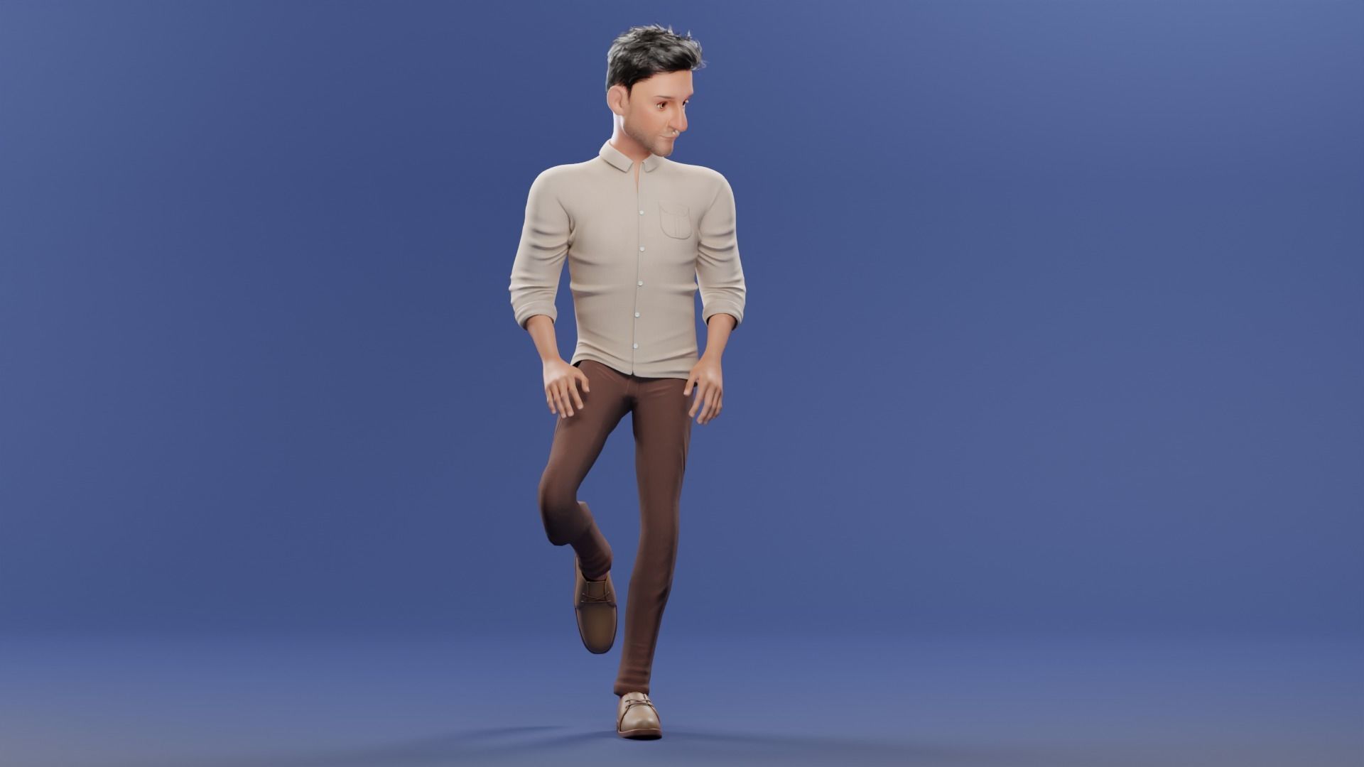 Fatherly Model 3D model Pixar-Style Father Character Rigged VR / AR / low-poly rigged ...