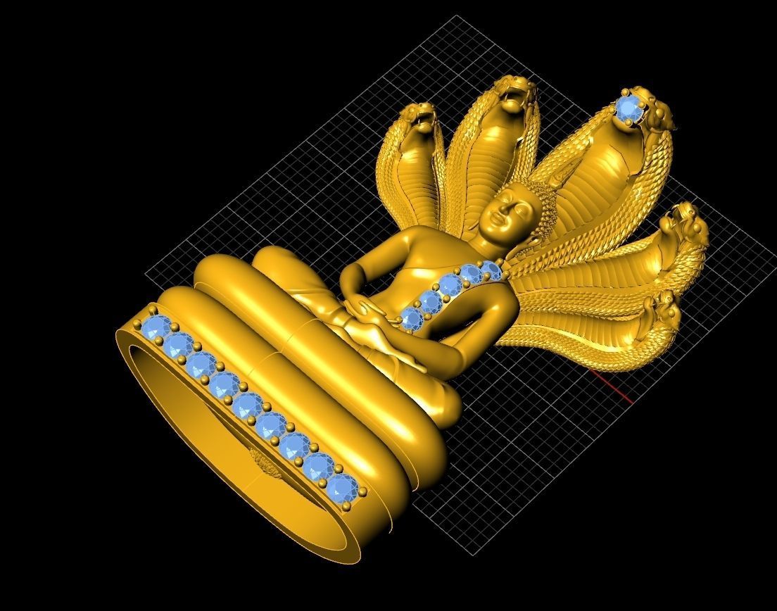 Budda Pendent Jewelry Code-JST026 3D print model_6