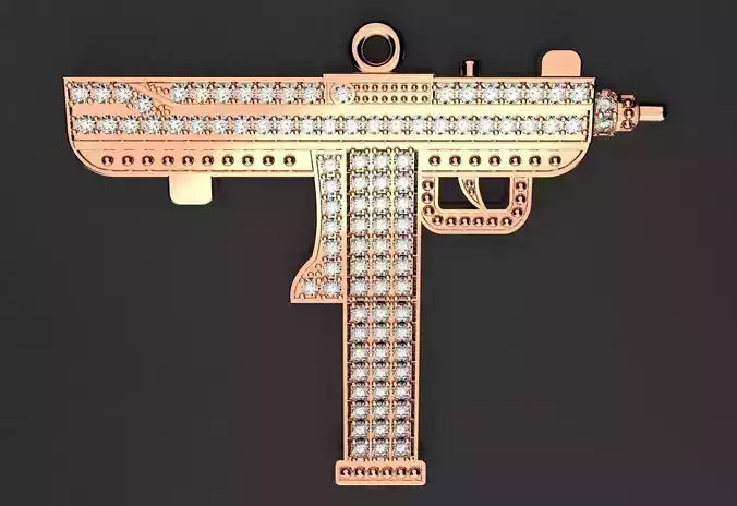 Uzi gun Pendent Jewelry Code-JST025