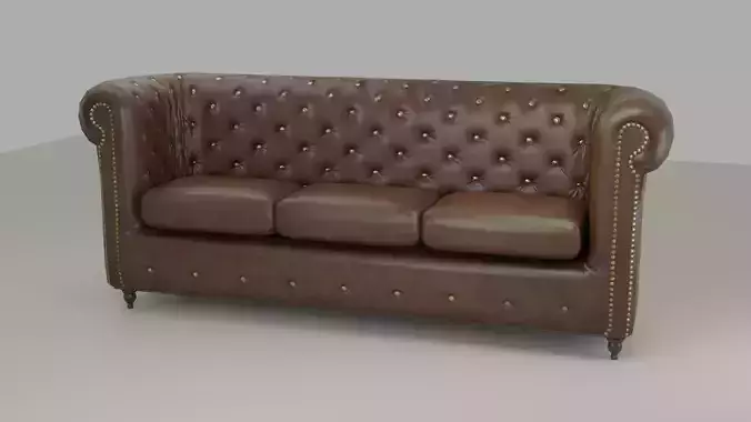 PBR Realistic Leather Sofa