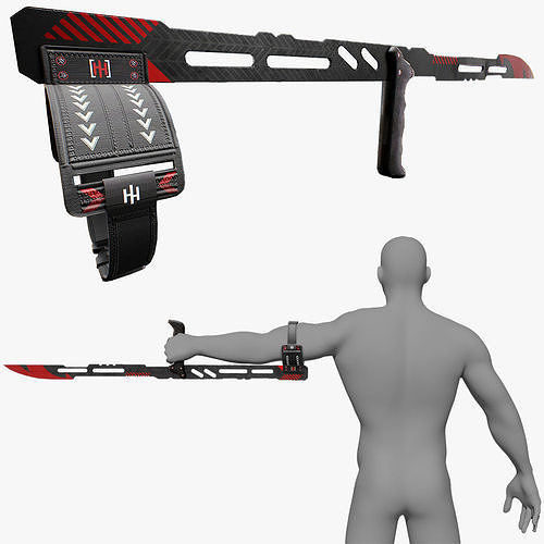 Melee Blade - PBR - Game ready Low-poly 3D model