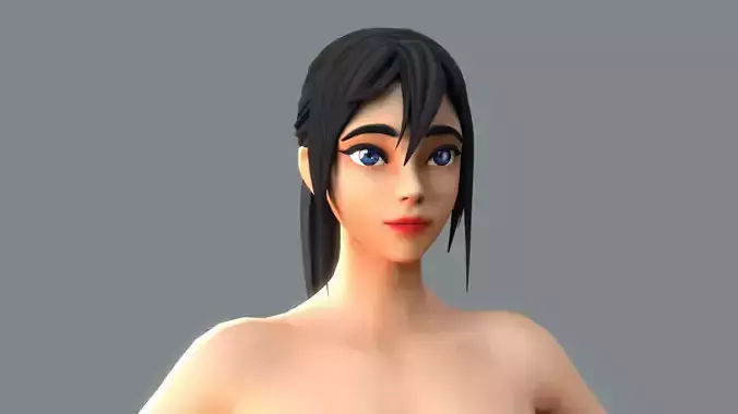 Curvy Female Basemesh  3D model