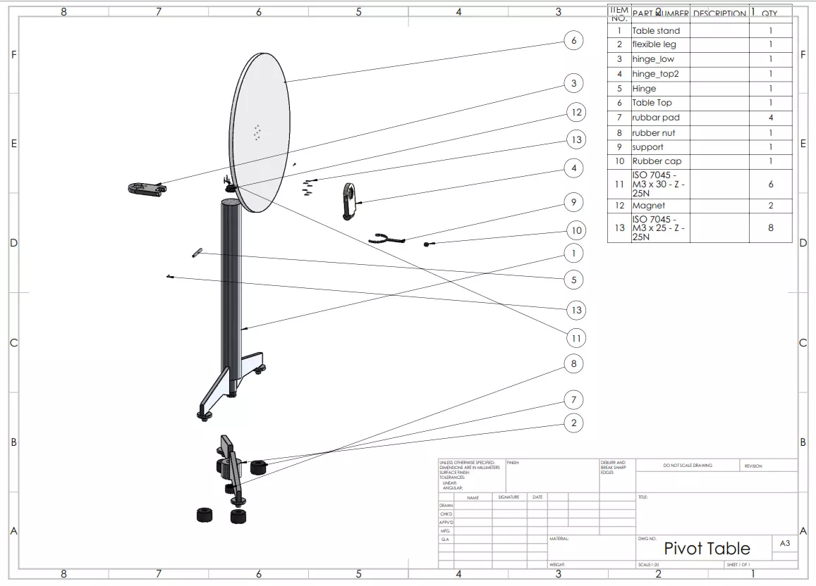 Pivot table 3D model_0