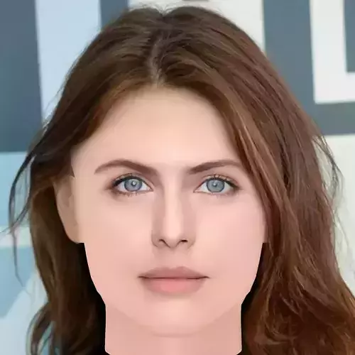 Alexandra Daddario Head - No Hair - Low poly head for game
