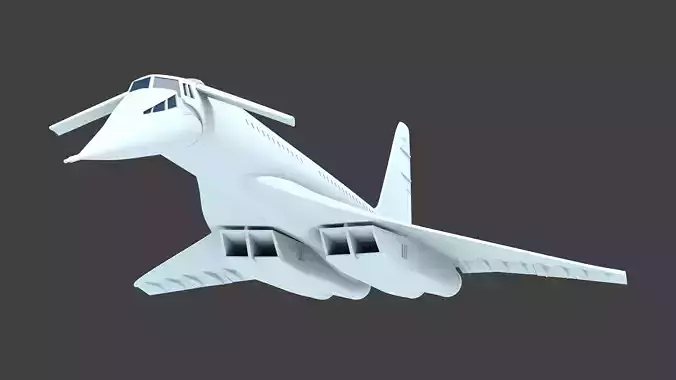 tu-144 d  sst 3D print model