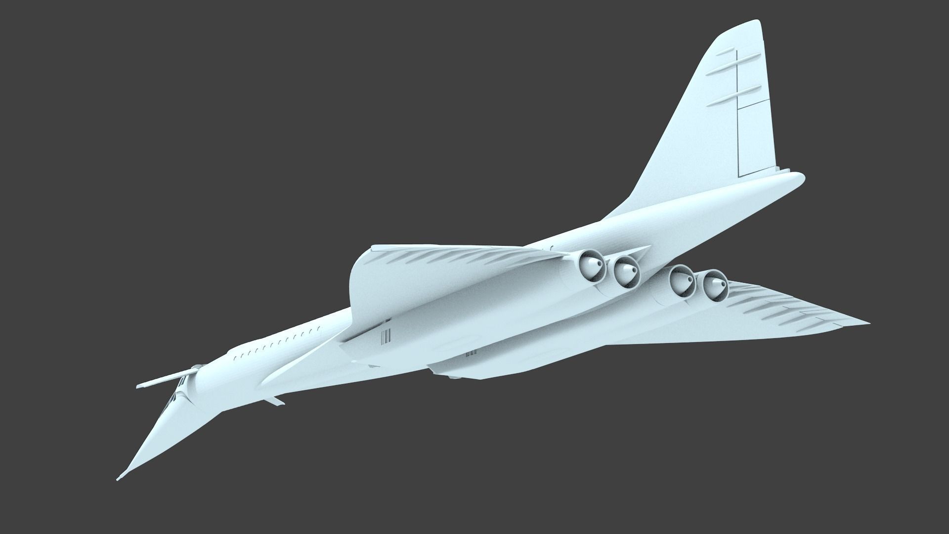 tu-144 d  sst 3D print model_1