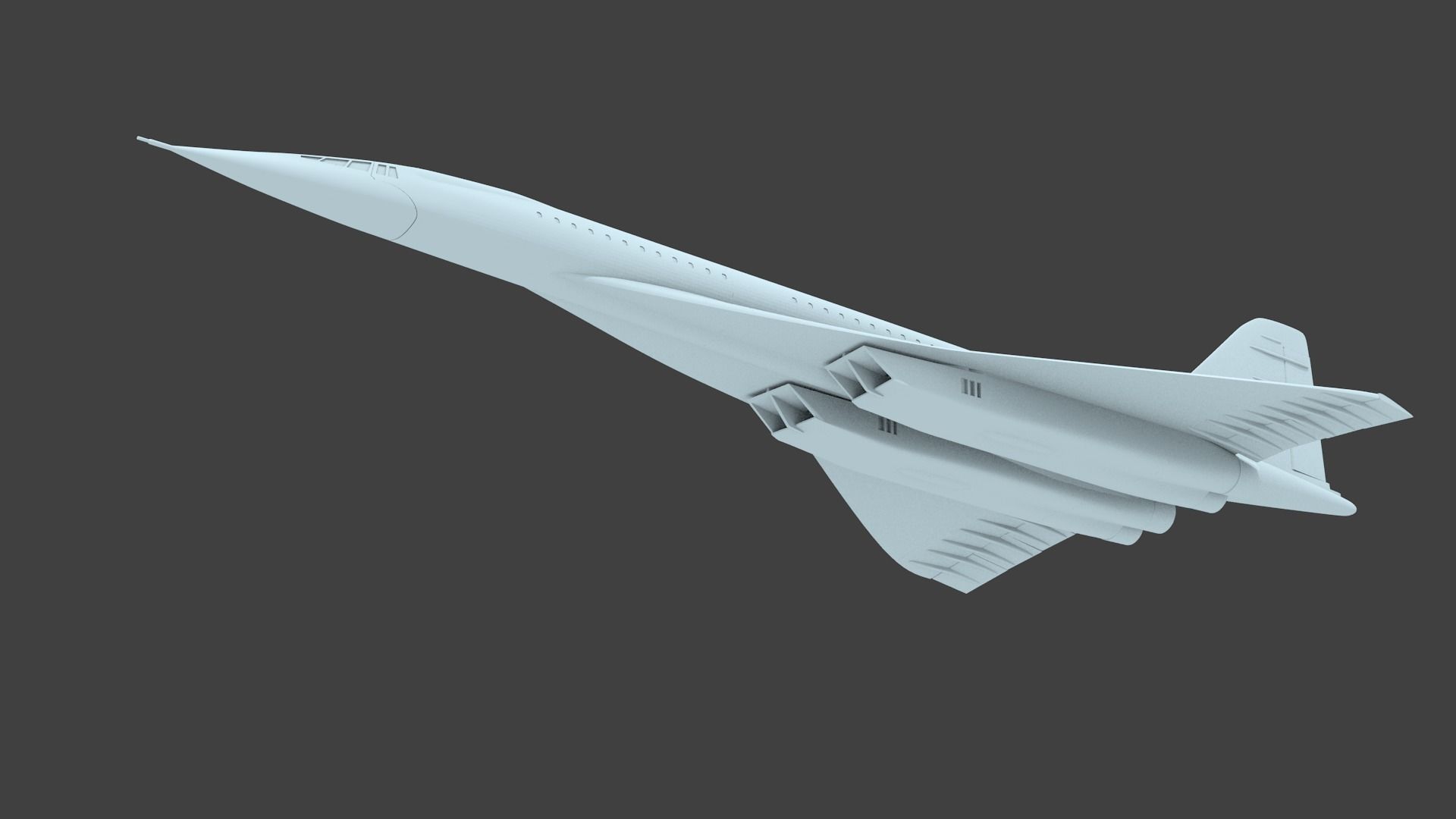 tu-144 d  sst 3D print model_5