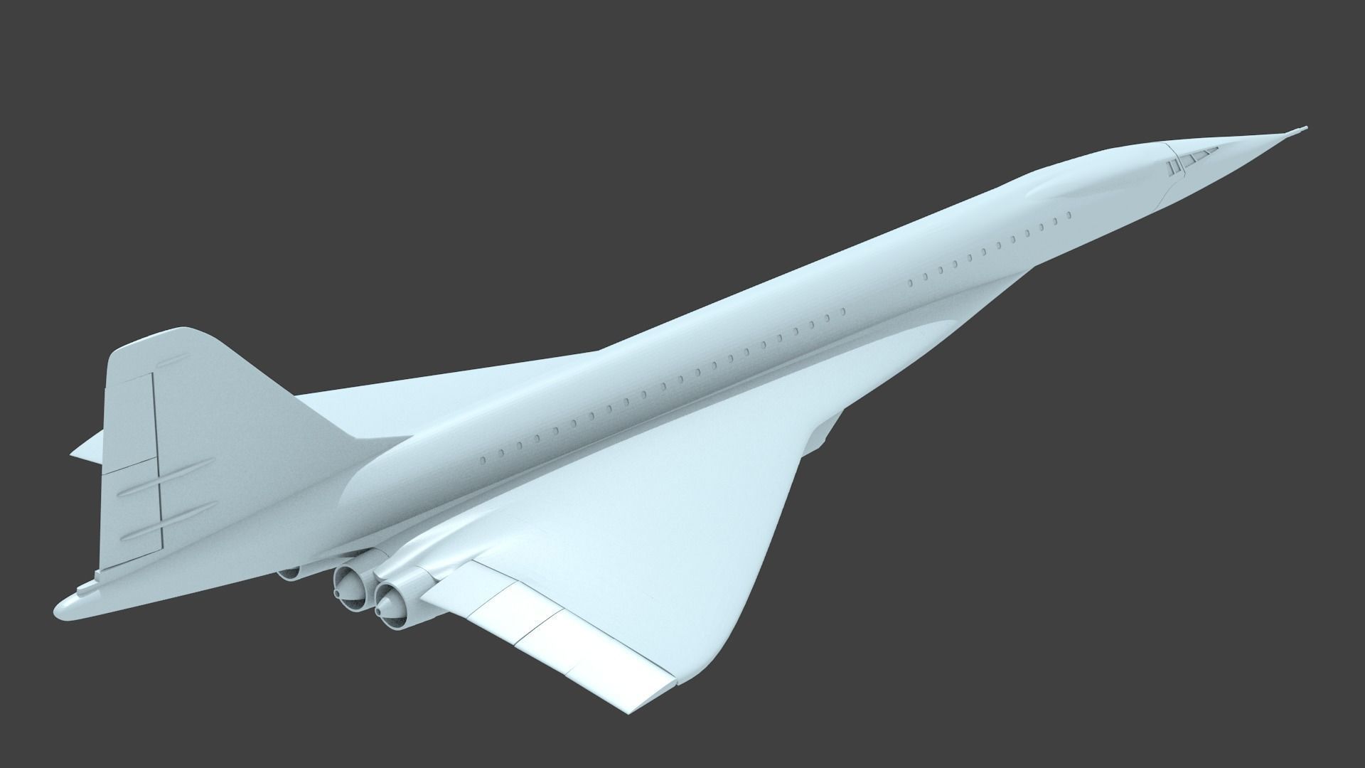 tu-144 d  sst 3D print model_7