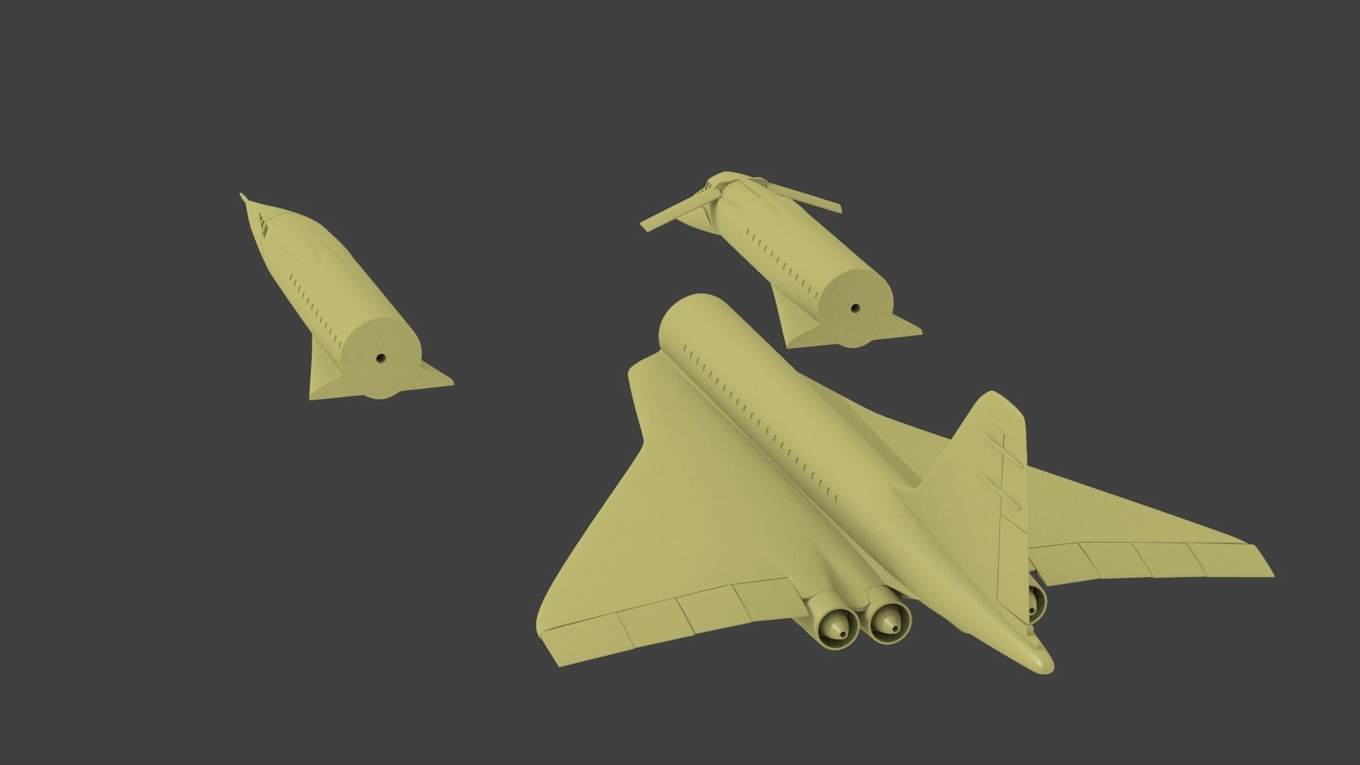 tu-144 d  sst 3D print model_13