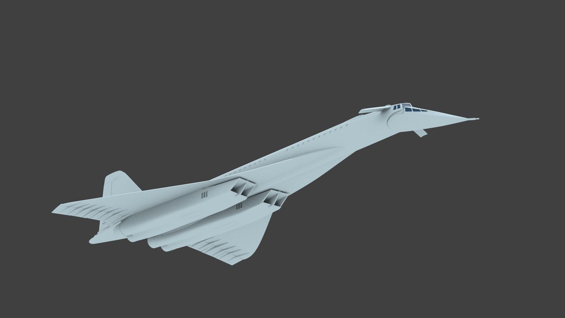 tu-144 d  sst 3D print model_4