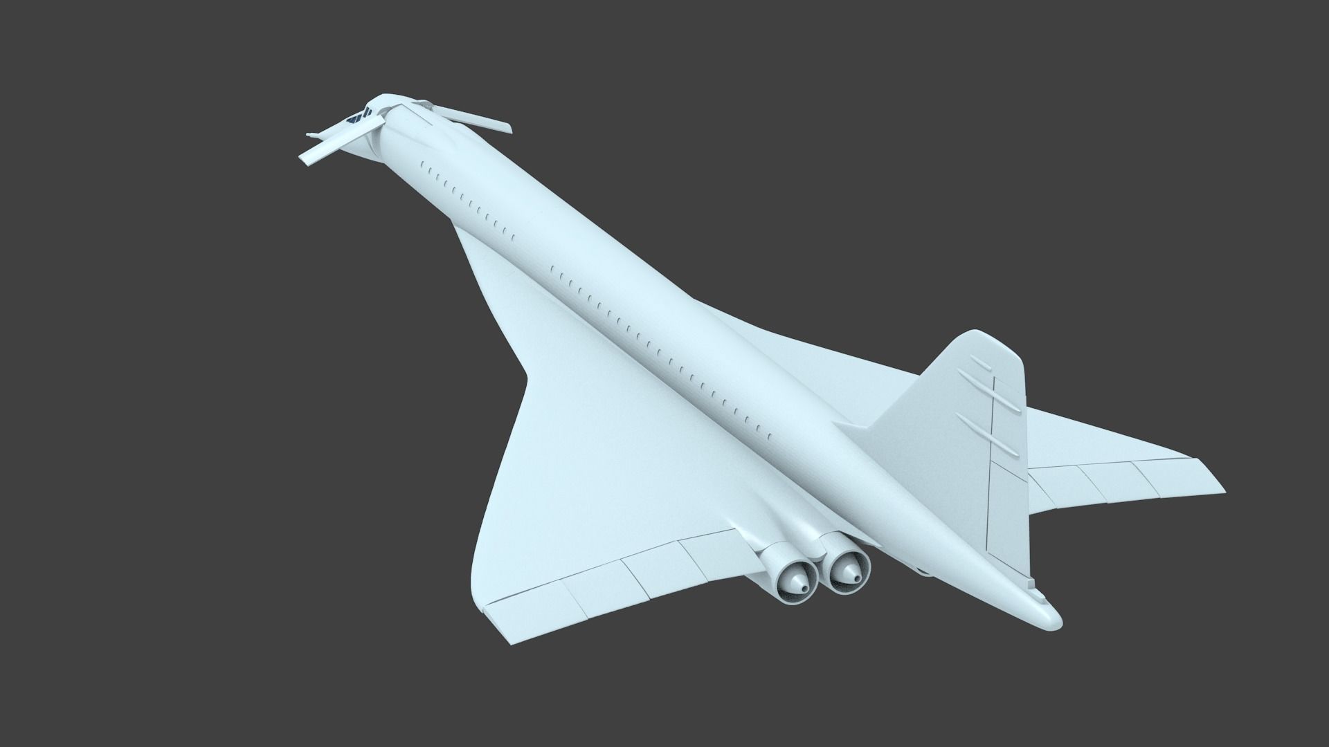tu-144 d  sst 3D print model_2