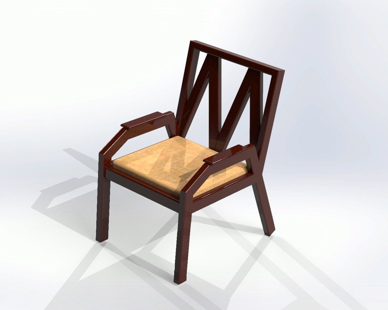 Chair and Table 3D model_2
