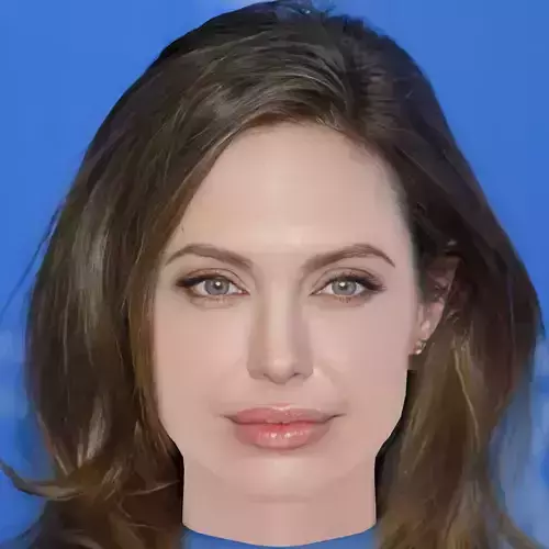 Angelina Jolie Head - No Hair - Low poly head for game Low-poly 3D model