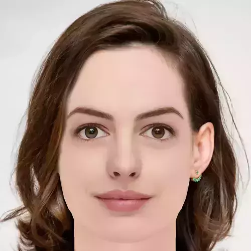 Anne Hathaway Head - No Hair - Low poly head for game