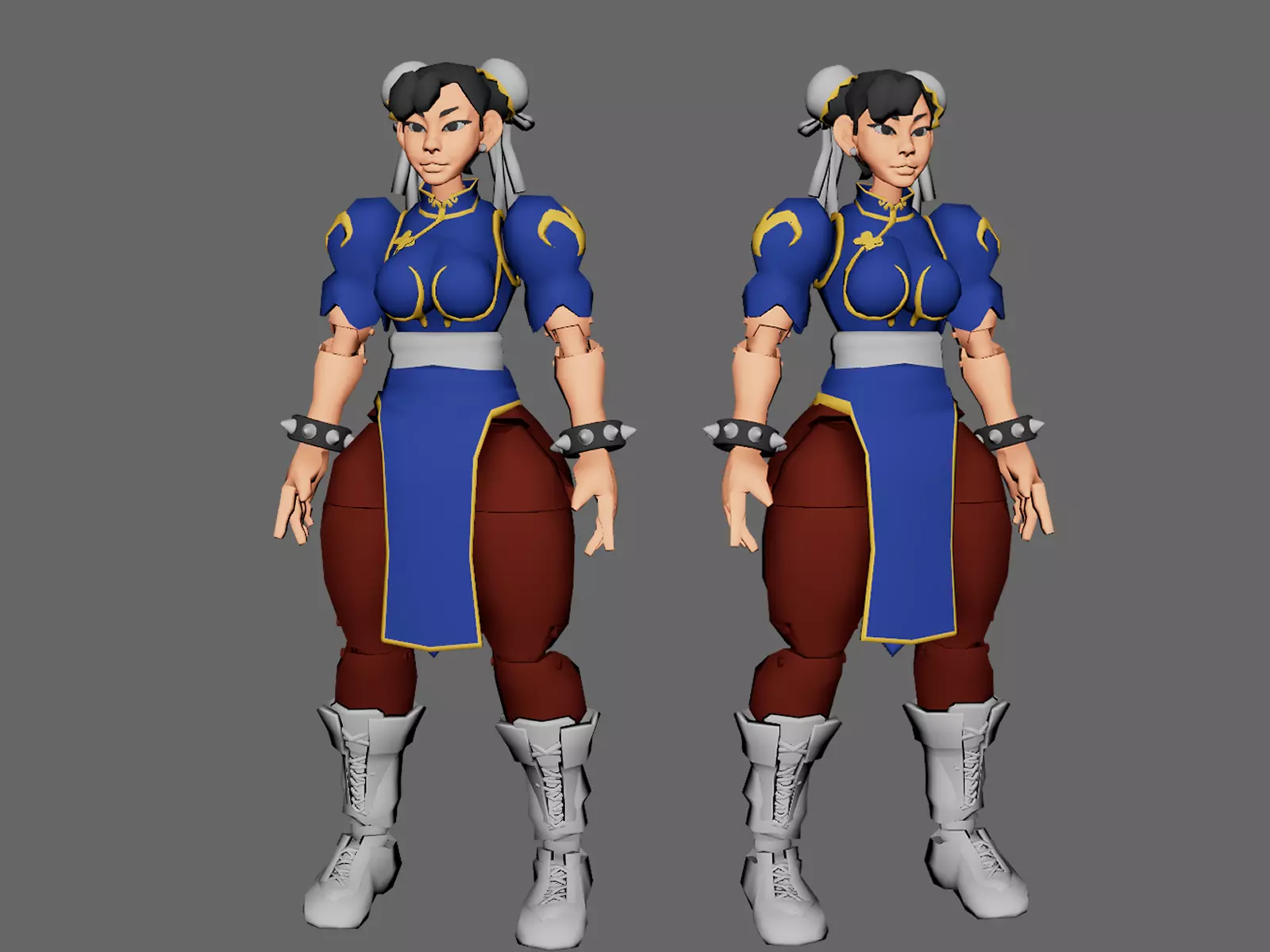 CHUN-LI ARTICULATED FIGURE 3D print model_0