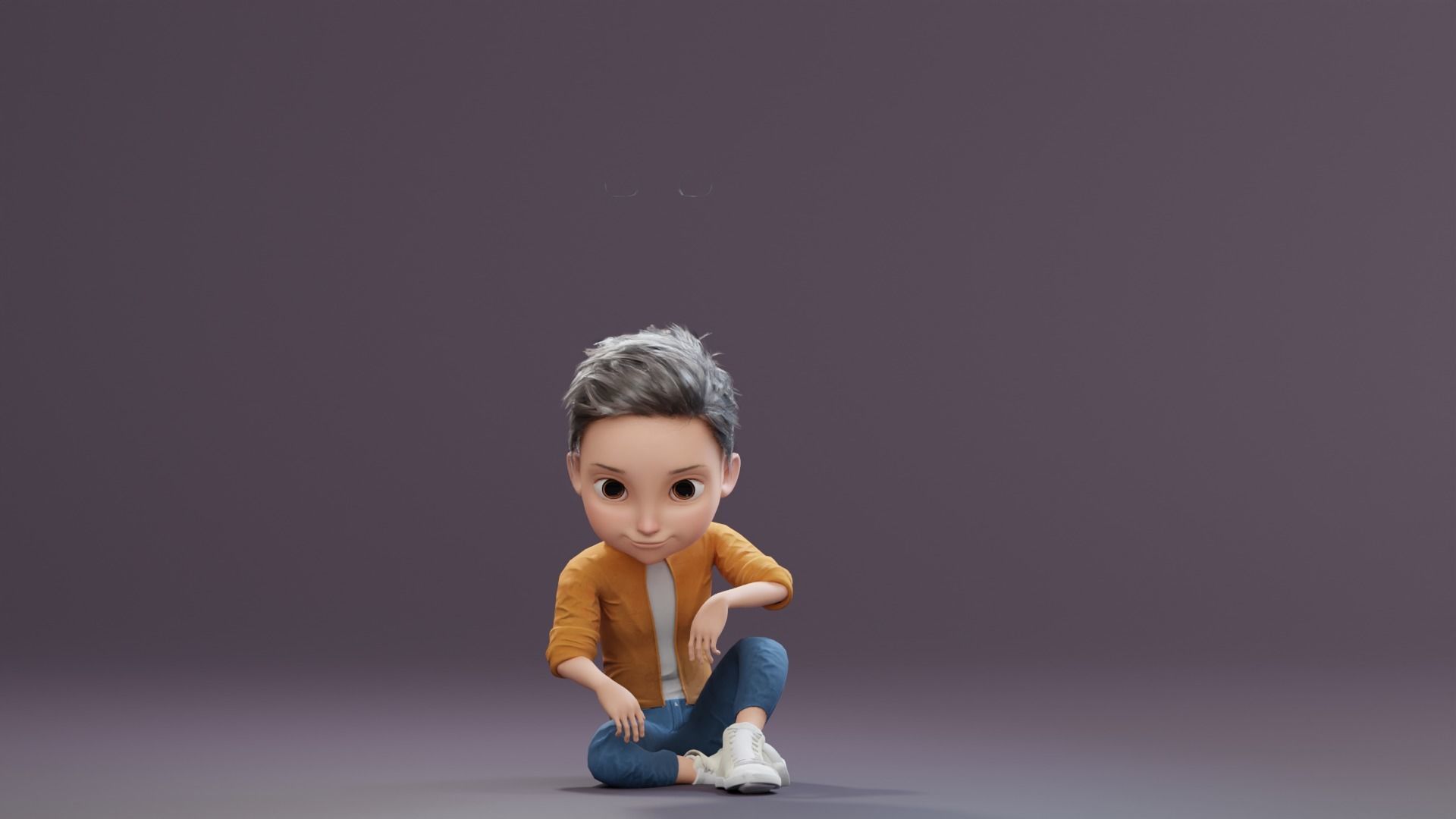 Pixar-Style Kid Boy Character Rigged Low-poly 3D model_35