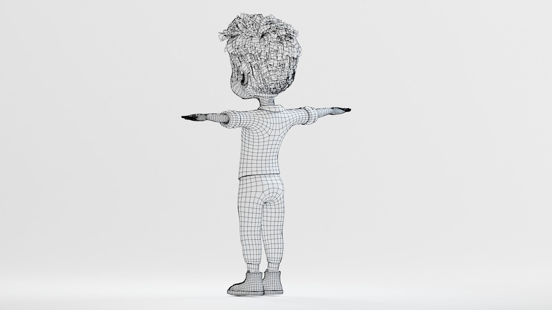 Pixar-Style Kid Boy Character Rigged Low-poly 3D model_60