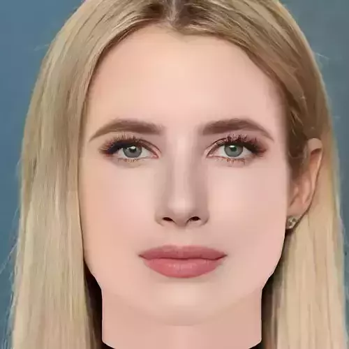 Emma Roberts Head - No Hair - Low poly head for game