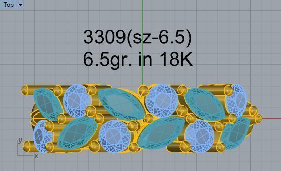 Basket Setting Diamond Ring 3309 3D print model_4