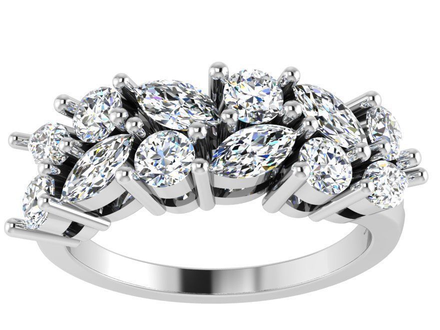 Basket Setting Diamond Ring 3309 3D print model_2