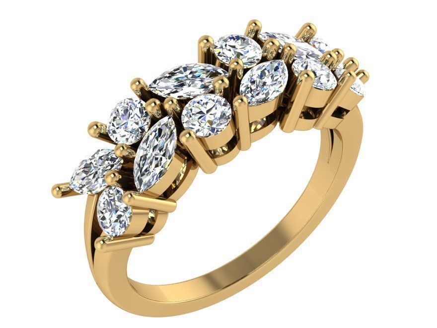 Basket Setting Diamond Ring 3309 3D print model_1