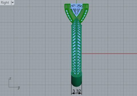 Round Diamond Peg Setting Ring 3310 3D print model_6