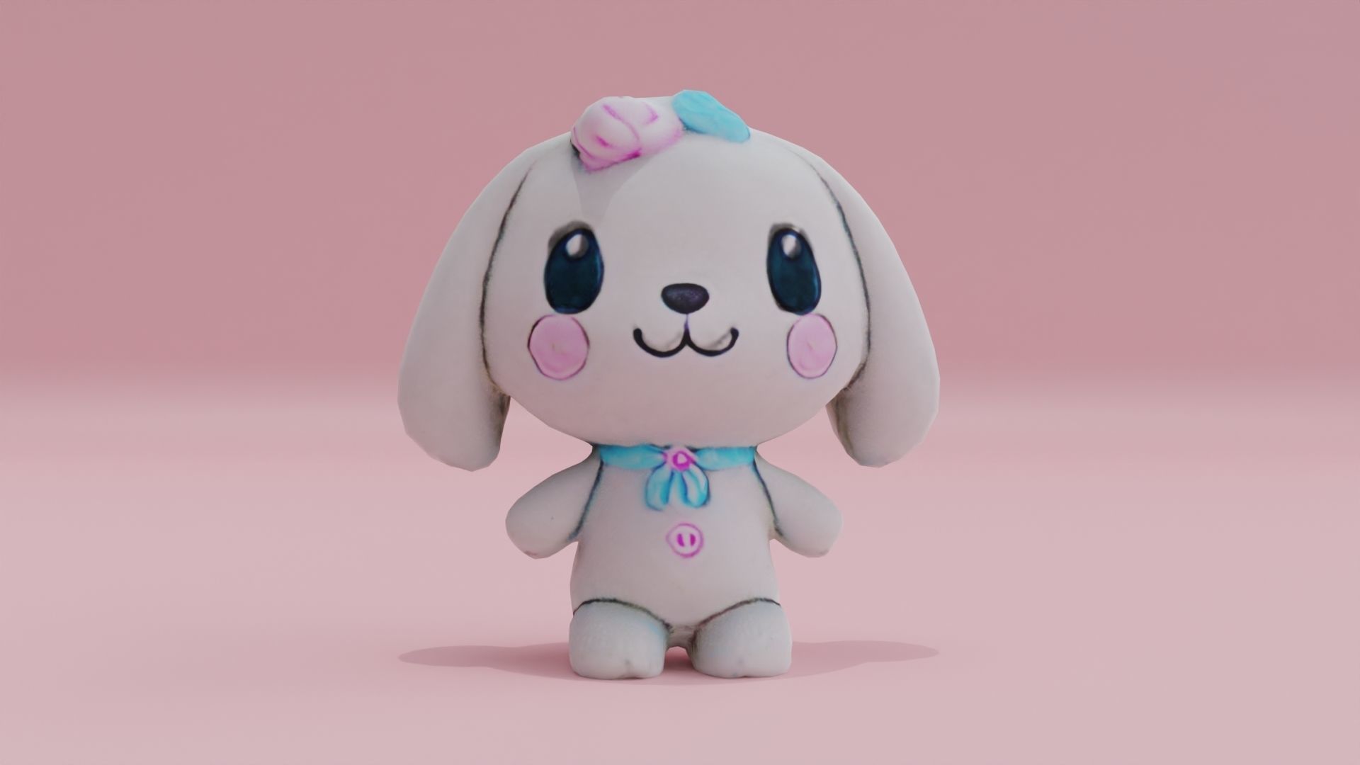 Cinnamoroll Fluffy Toy Low-poly 3D model_11