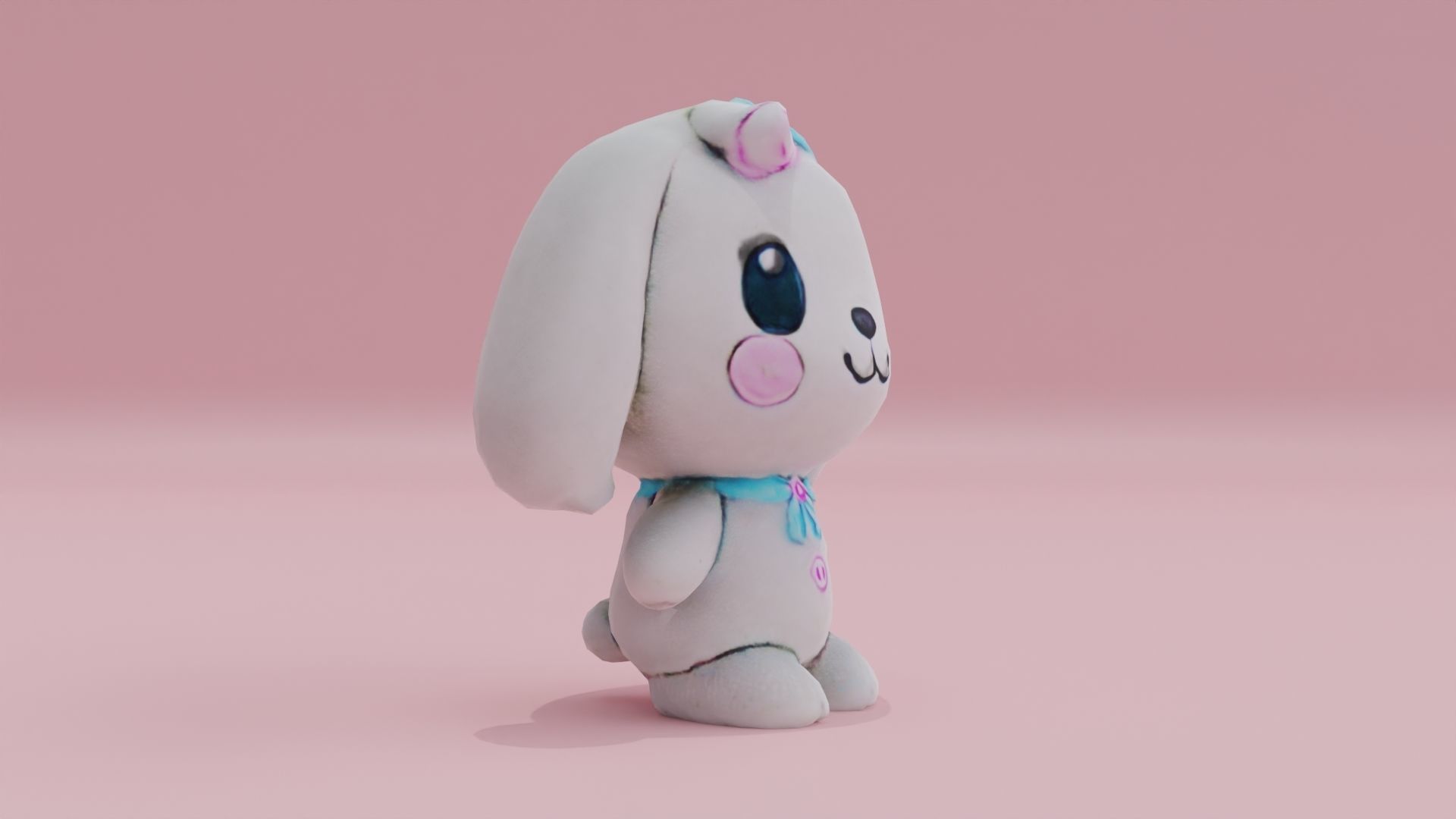 Cinnamoroll Fluffy Toy Low-poly 3D model_9