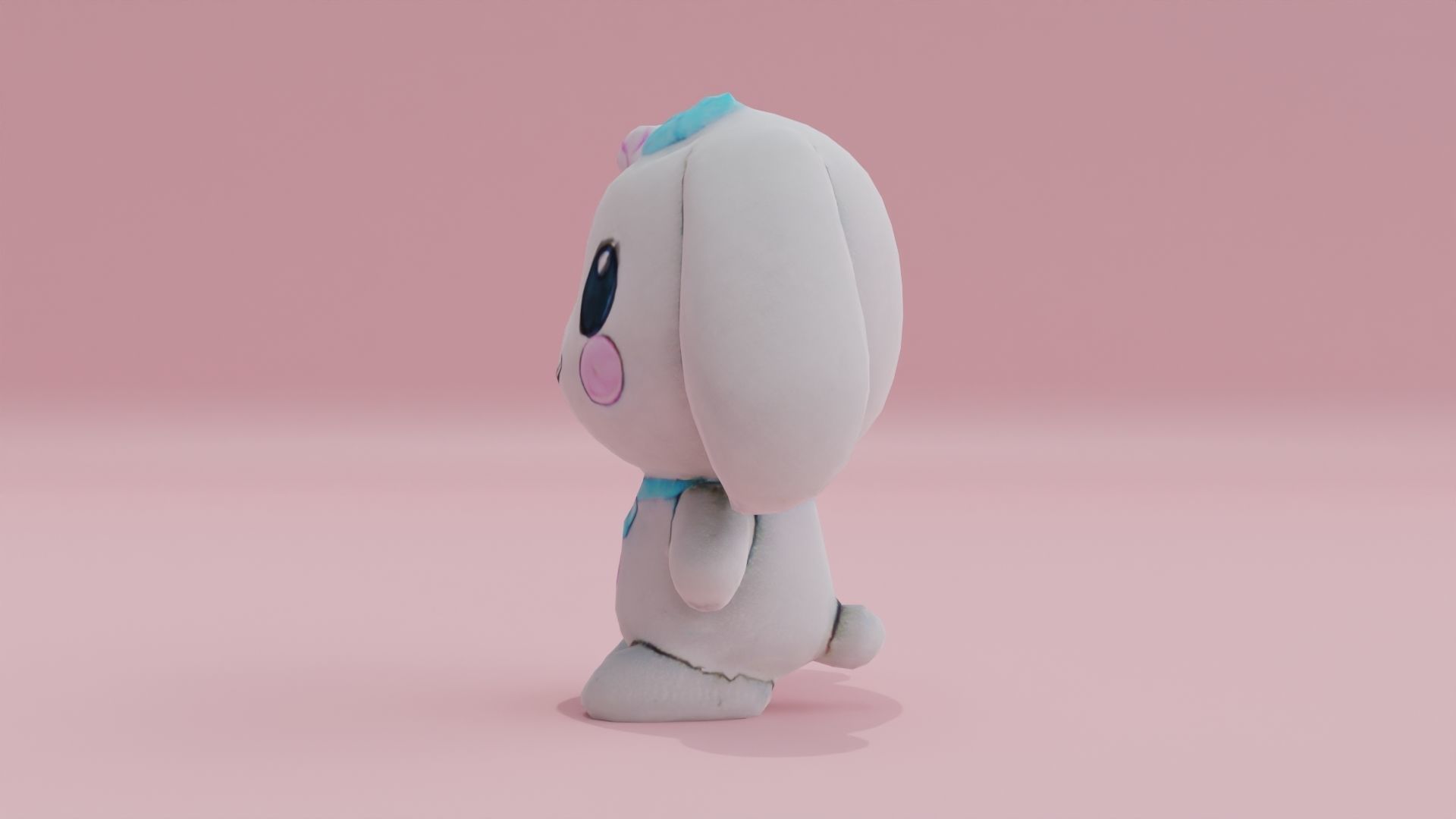 Cinnamoroll Fluffy Toy Low-poly 3D model_3