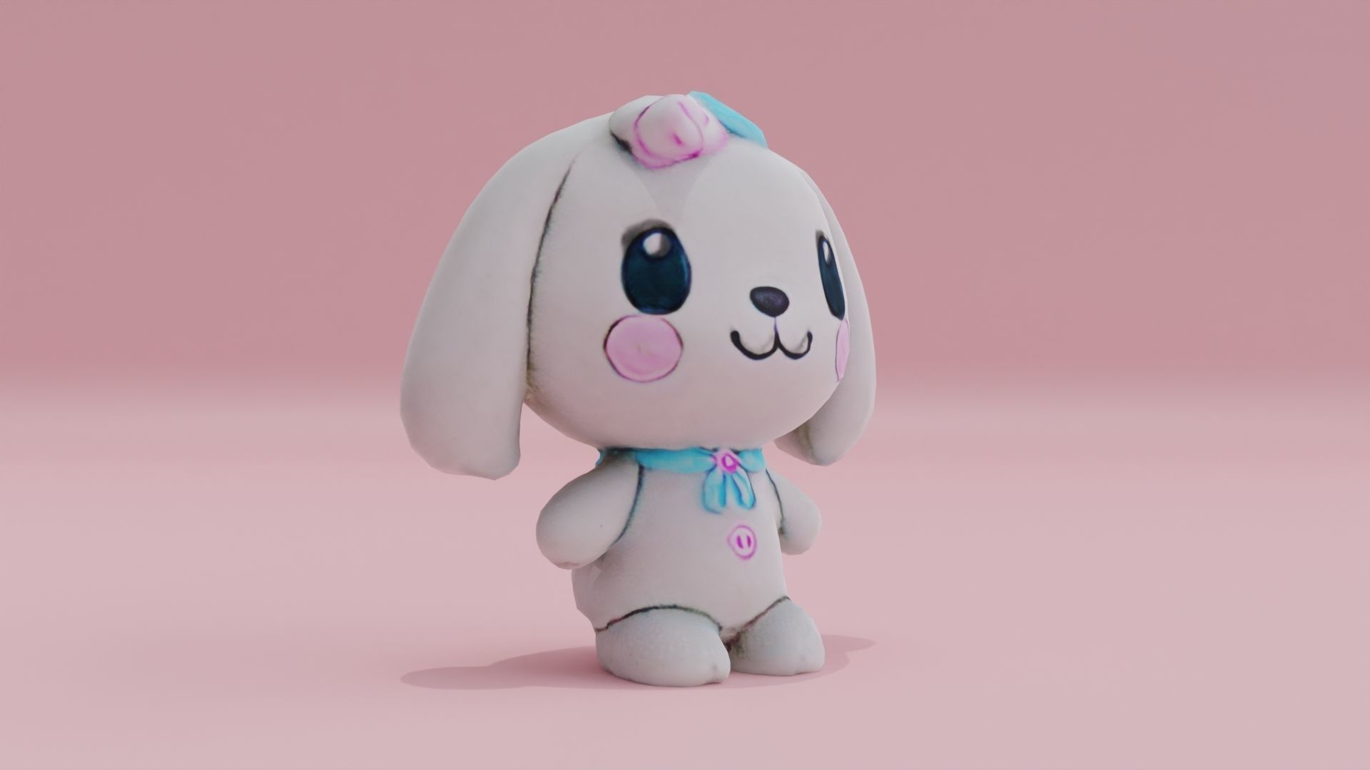 Cinnamoroll Fluffy Toy Low-poly 3D model_10