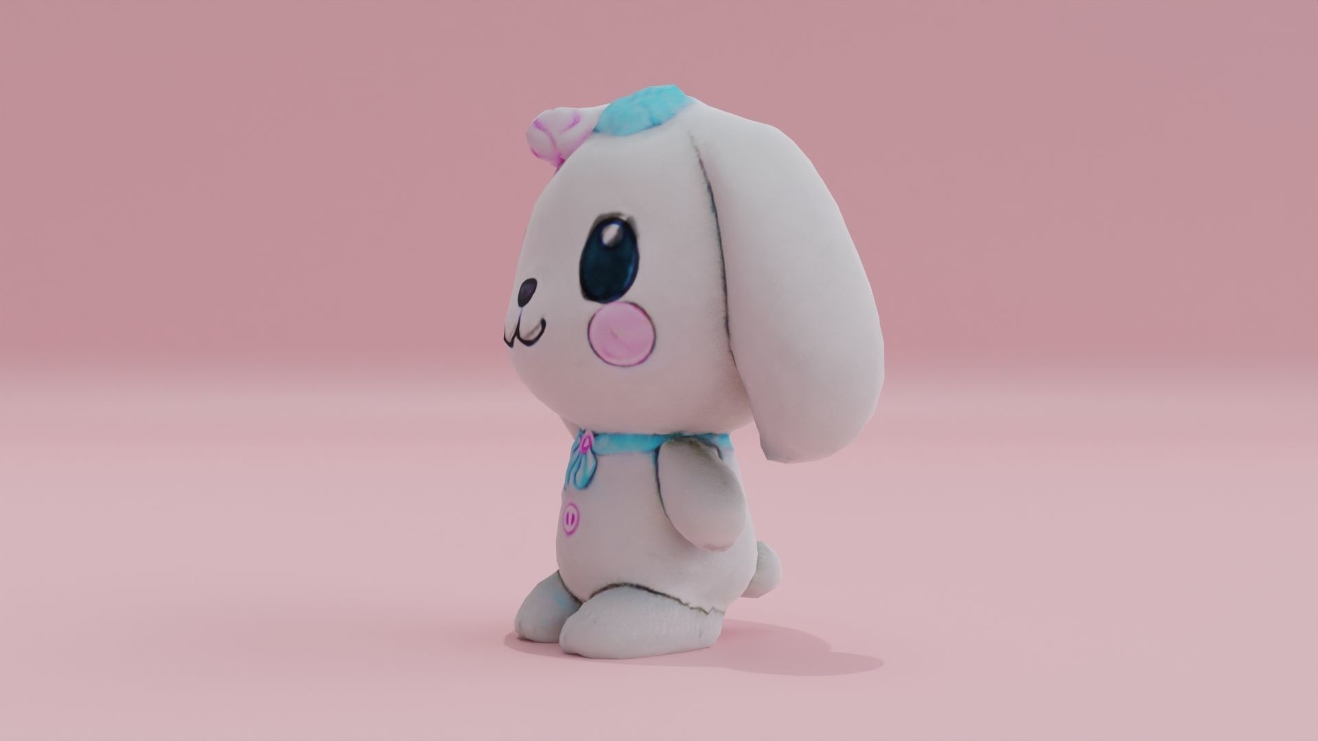 Cinnamoroll Fluffy Toy Low-poly 3D model_2
