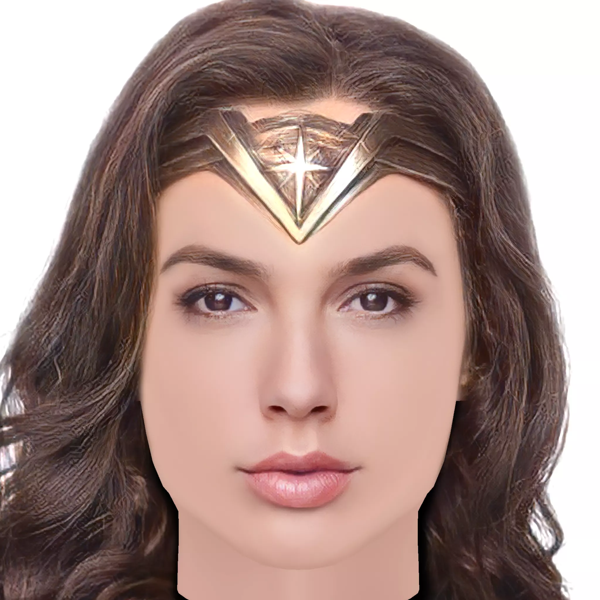 Gal Gadot Head - No Hair - Low poly head for game Low-poly 3D model
