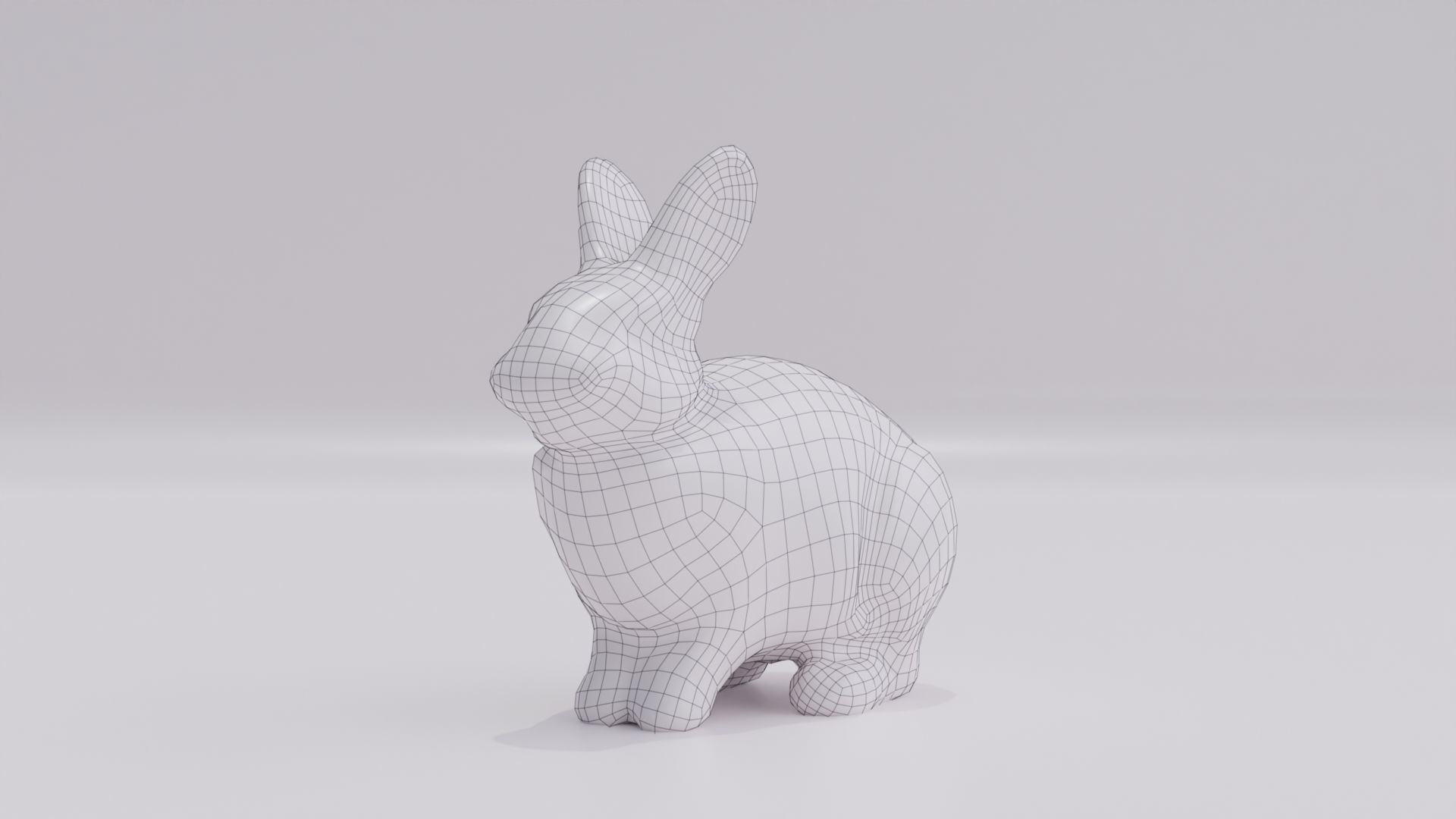 Realistic Bunny Rabbit Low-poly 3D model_13