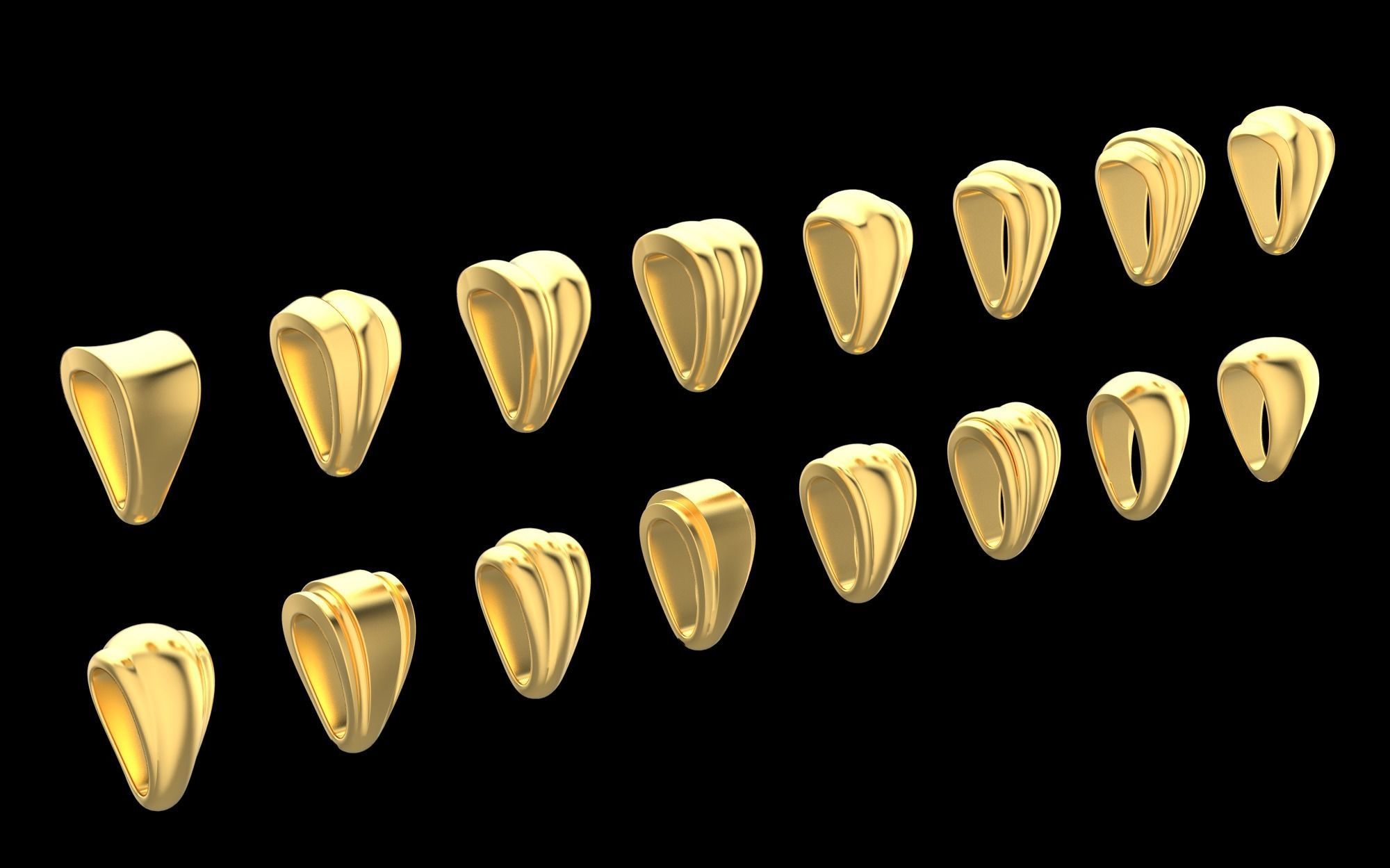 pendants bails 0503 3D print model_1