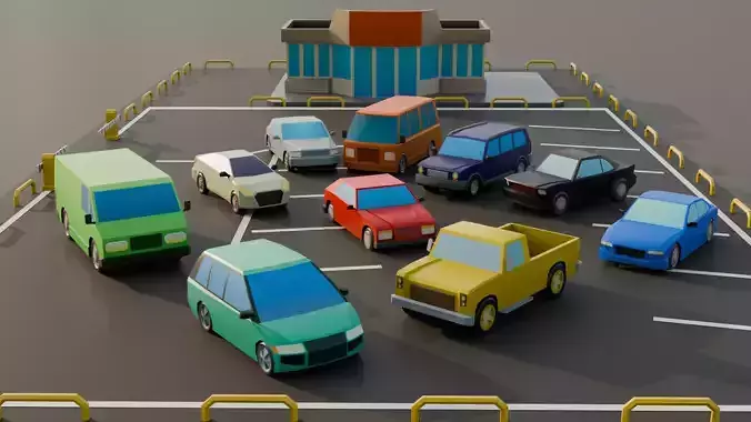 Low poly cars kit