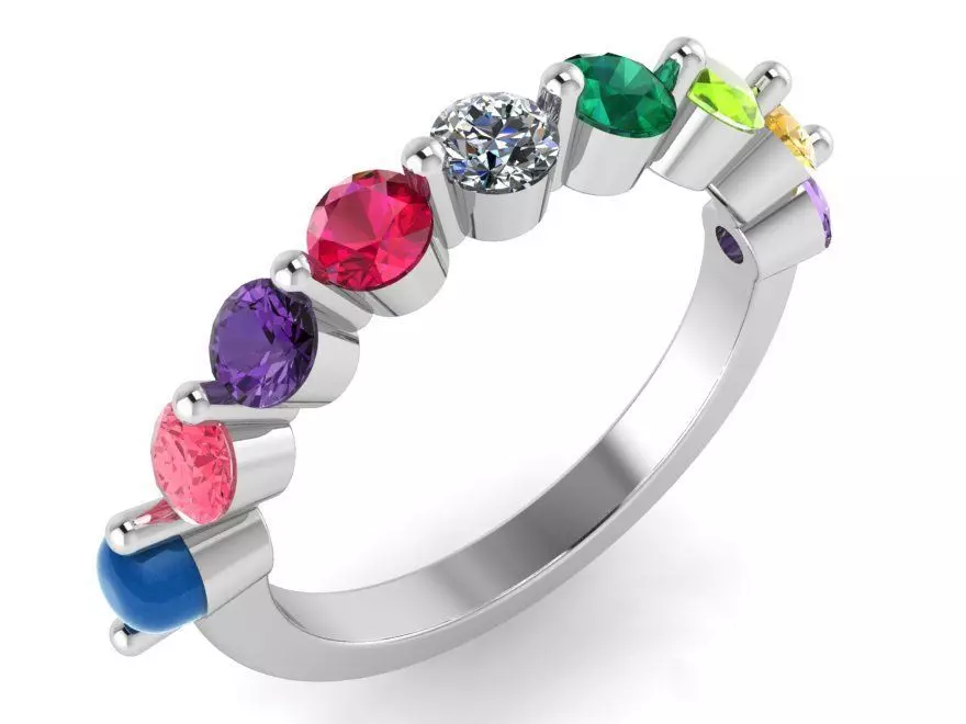 Round Cut Band Ring 3316 Free 3D print model